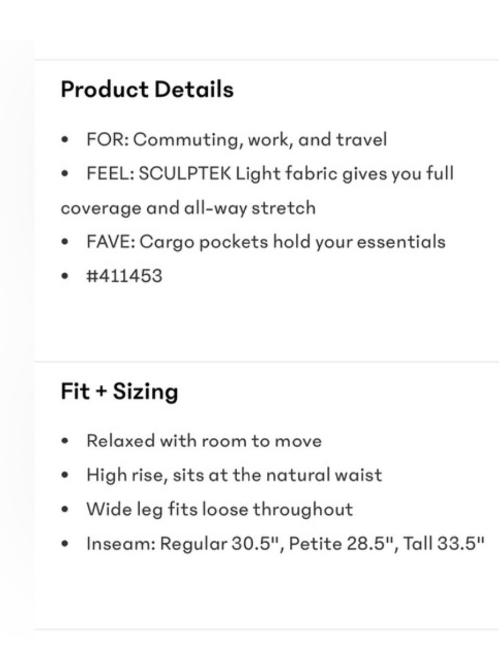 Athleta TALL Venice Cargo Pants. NWT - Picture 8 of 9